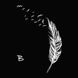 Flying feather Wall Stickers