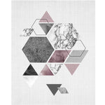Abstract Marble Canvas Painting Geometric Veins