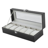 2/6/10/12 Girds Leather/Carbon Fiber Luxury Watch Box