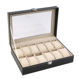 2/6/10/12 Girds Leather/Carbon Fiber Luxury Watch Box