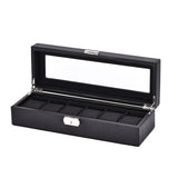 2/6/10/12 Girds Leather/Carbon Fiber Luxury Watch Box