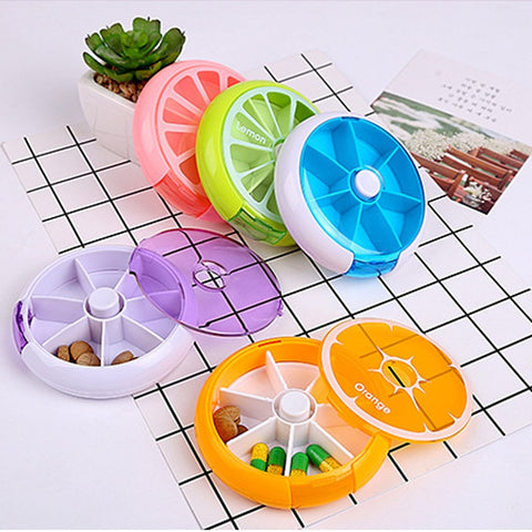 7 Day Weekly Round Fruit Shaped Pill Box