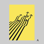 Nordic Poster Yellow Zebra Canvas Painting