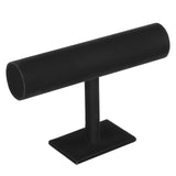 Black Velvet/Leather T Bar Bracelet Organizer